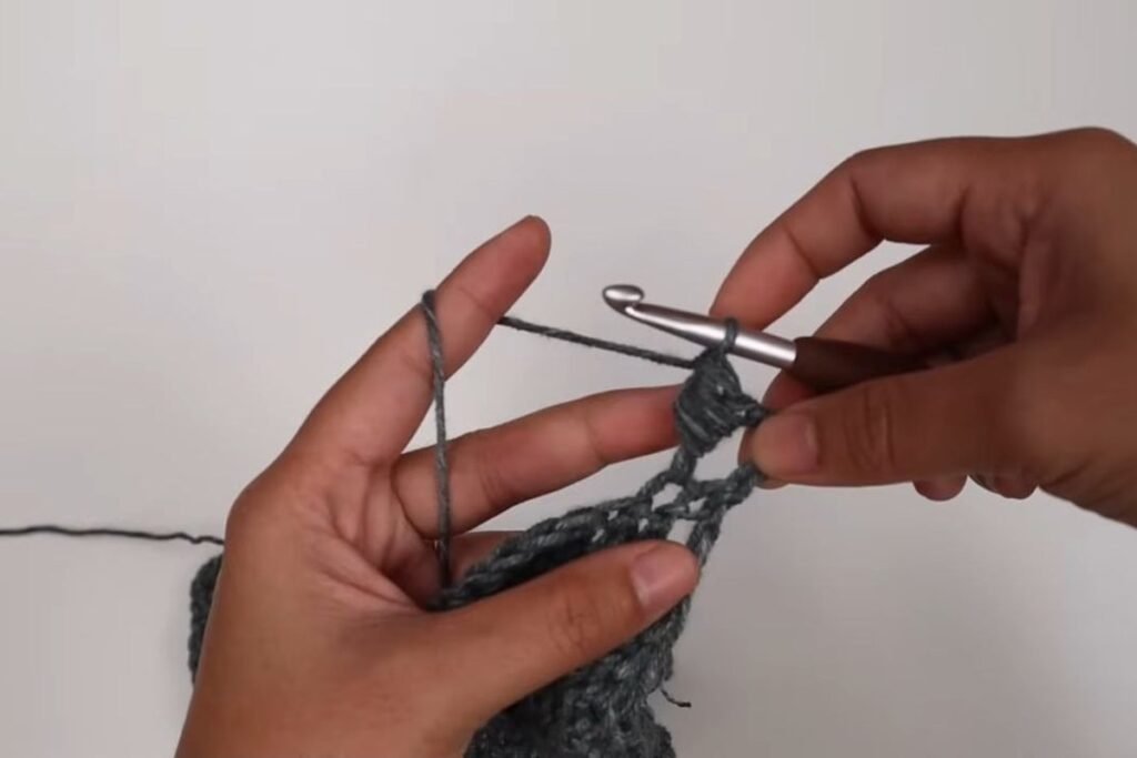 crochet pullover sweater pattern step 6: bead stitch loops on the hook