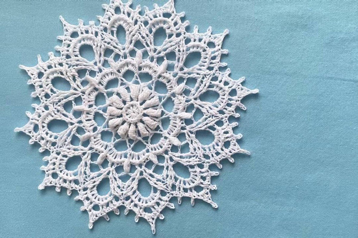 Free Crochet Snowflake Pattern: 11-Round Lace Design
